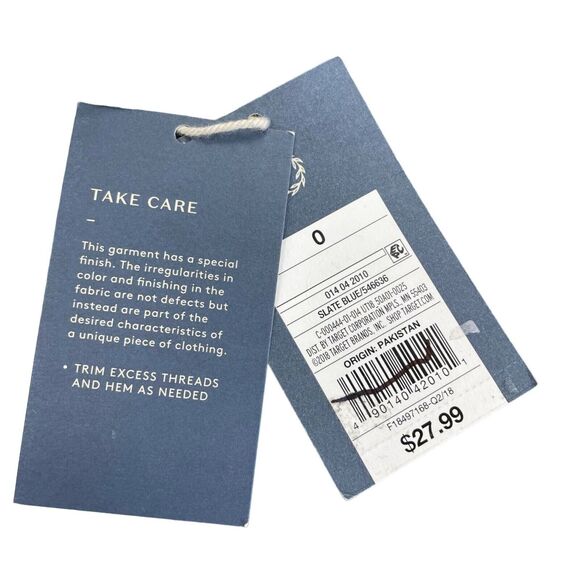 NWT Universal Thread High Rise Straight Jean Raw Hem 0/25 - Picture 10 of 11